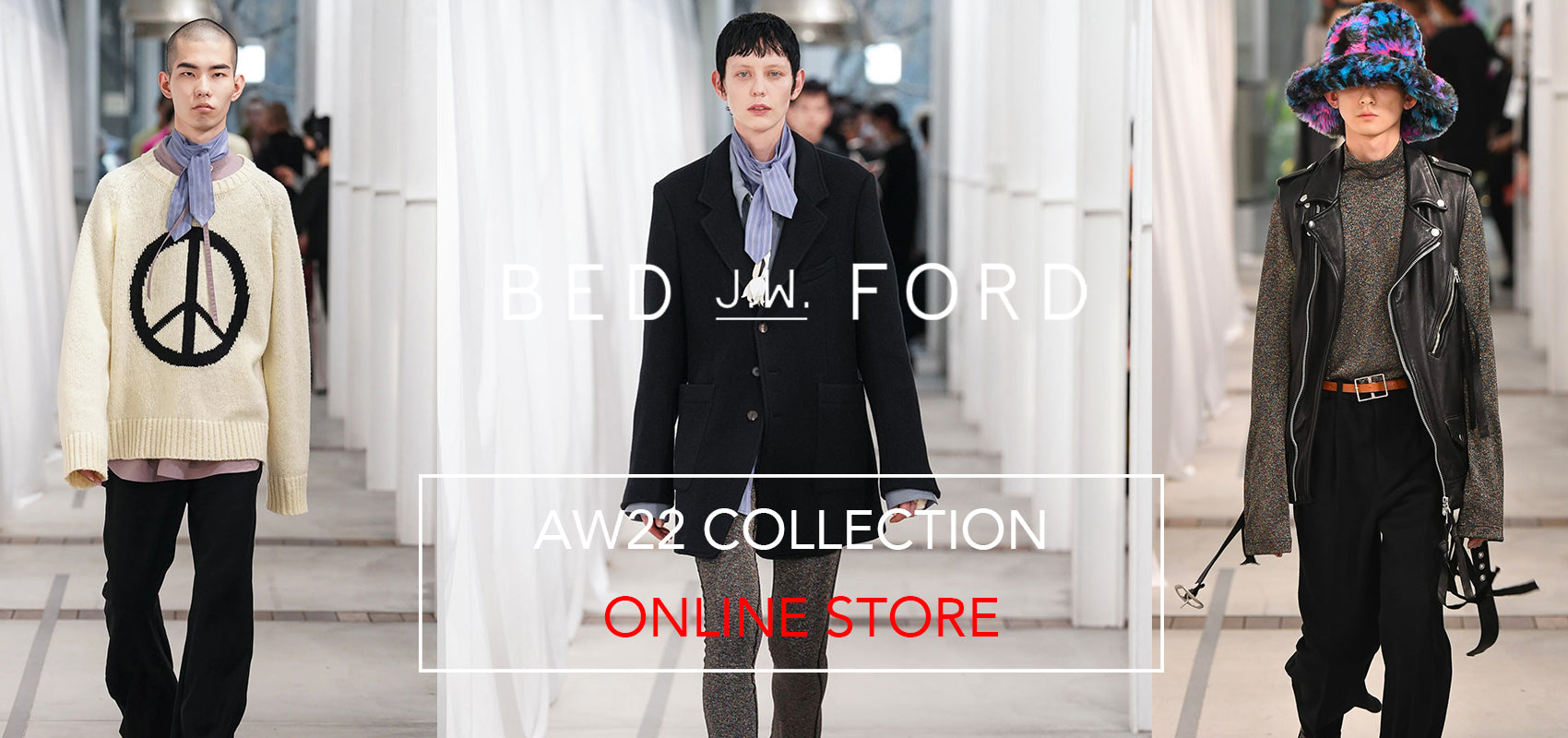BED j.w. FORD  SS22 COLLECTION オンラインストアにて発売。
