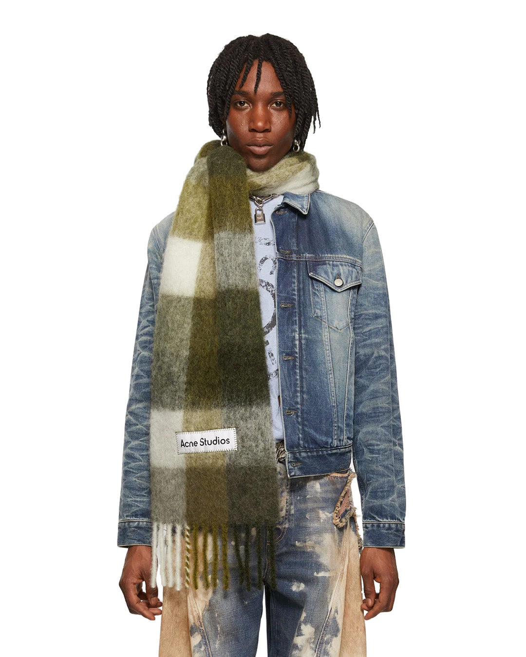 ACNE STUDIOS MOHAIR CHECK SCARF – THE GALLERY BOX